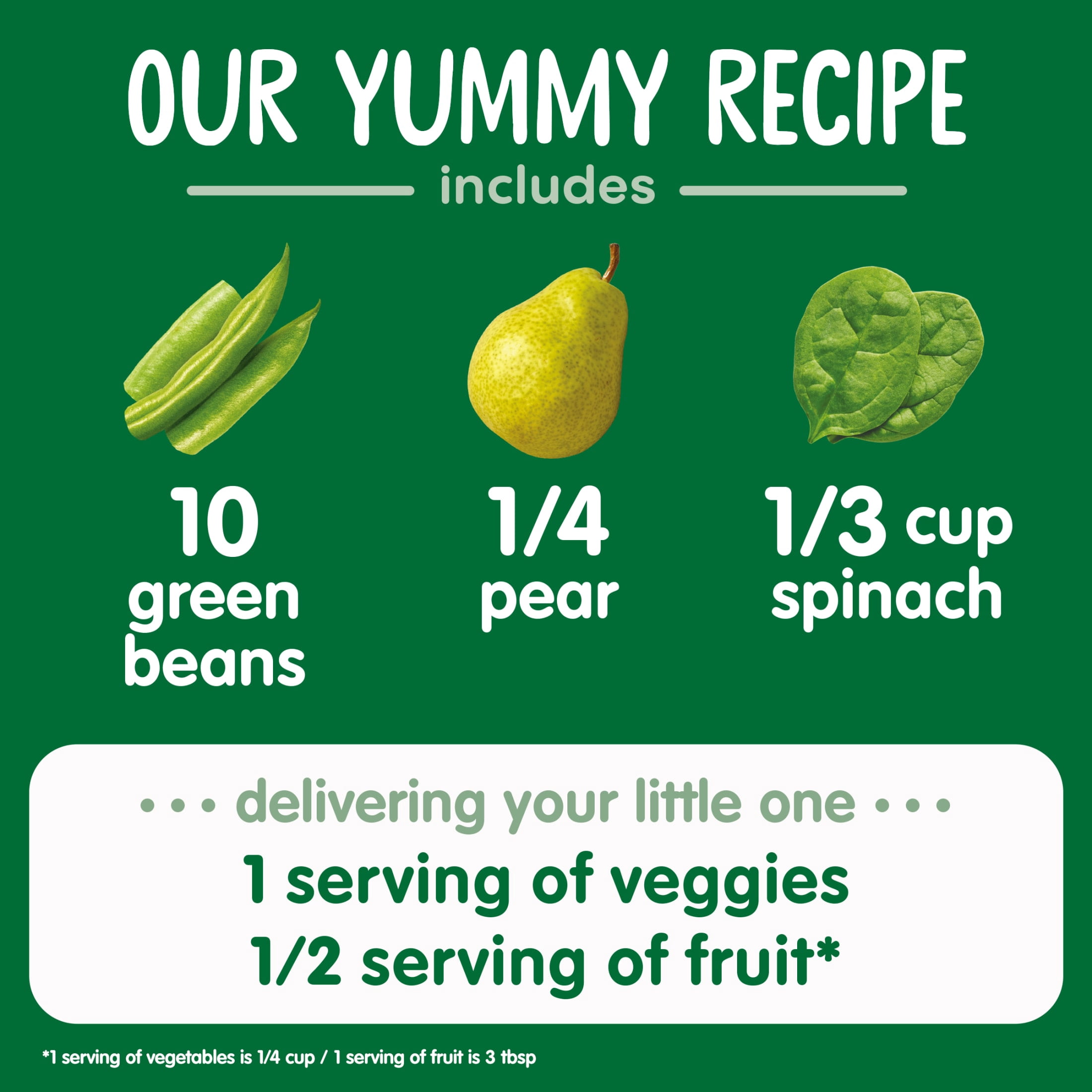 Happy Baby Clearly Crafted, Stage 2, Green Beans Pears & Spinach Organic Baby Food Pouches, 4 oz. (8 pack)