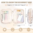 thumbnail image 5 of DAKIMOE Bible Cover Case for Women Bible Bag with Durable Handle Quilted Carrying Book Case Church Bag Bible Study Supplies Accessories Gift for Mother Lady Women, Patched Flower, 5 of 7