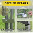 thumbnail image 5 of Caulitar 10 x 10FT Large Outdoor Dog Run Kennel, Heavy Duty Dog Pets Cage Galvanized Steel Dog Fence Dog Enclosure Playpen with Waterproof Cover, 5 of 9