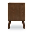 thumbnail image 3 of Linon Moore Nightstand Two Drawers Tapered Legs in Medium Brown Wood, 3 of 20
