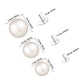 thumbnail image 2 of 18 botones de broche sin costura, botones de blusa con perlas artificiales, botones de camisa, botones de presión para ropa, 2 of 2