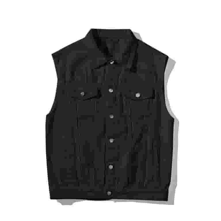 Yaoyar Denim Vest for Men Casual Lapel Solid Color Jeans Yaoyar Denim Vest for Men Casual Lapel Solid Color Jeans