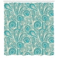 thumbnail image 3 of Ambesonne Teal and White Shower Curtain, Feminine Fashion, 69"Wx84"L, Turquoise White, 3 of 3