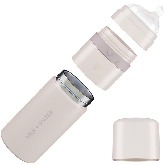 Biberón para Bebé LECHE + AGUA Dispensador de Fórmula 270ml Rosa