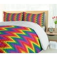 thumbnail image 5 of Ambesonne Geometric Duvet Cover Set, Zig Zag Chevron Shape, 2-Calking, Multicolor, 5 of 7
