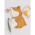 thumbnail image 3 of Bagilaanoe 2pcs Toddler Baby Girl Boys Shorts Set Contrast Color Sleeveless Tank Tops + Shorts 9M 12M 18M 24M 3T 4T Kids Casual Summer Clothes, 3 of 8