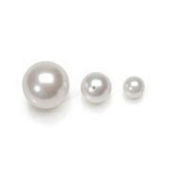 Assorted Sizes White Elegant Faux Pearls - Pkg of 68
