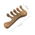 thumbnail image 4 of Green Sandalwood Wide Tooth Hair Comb Head Scalp Massage Natural Wood Hair Pick Comb for Men and Women, 4 of 4