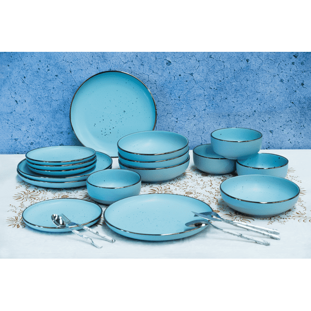 Vajilla Vascella Azul para 6 personas 24pz Walmart en linea