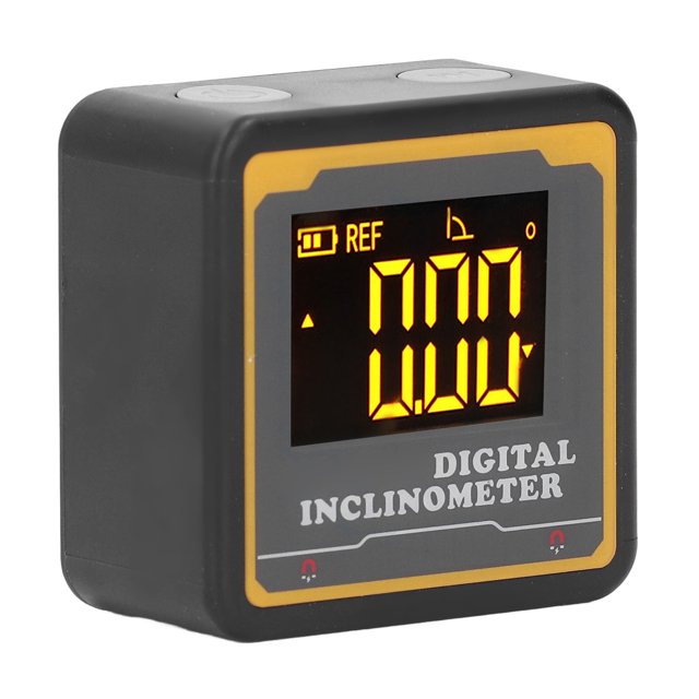 Digital Angle Measurement Tool, 4x90 Measurement Range Mini Angle Gauge Compact IP54 Water Proof V Groove Base for Machining