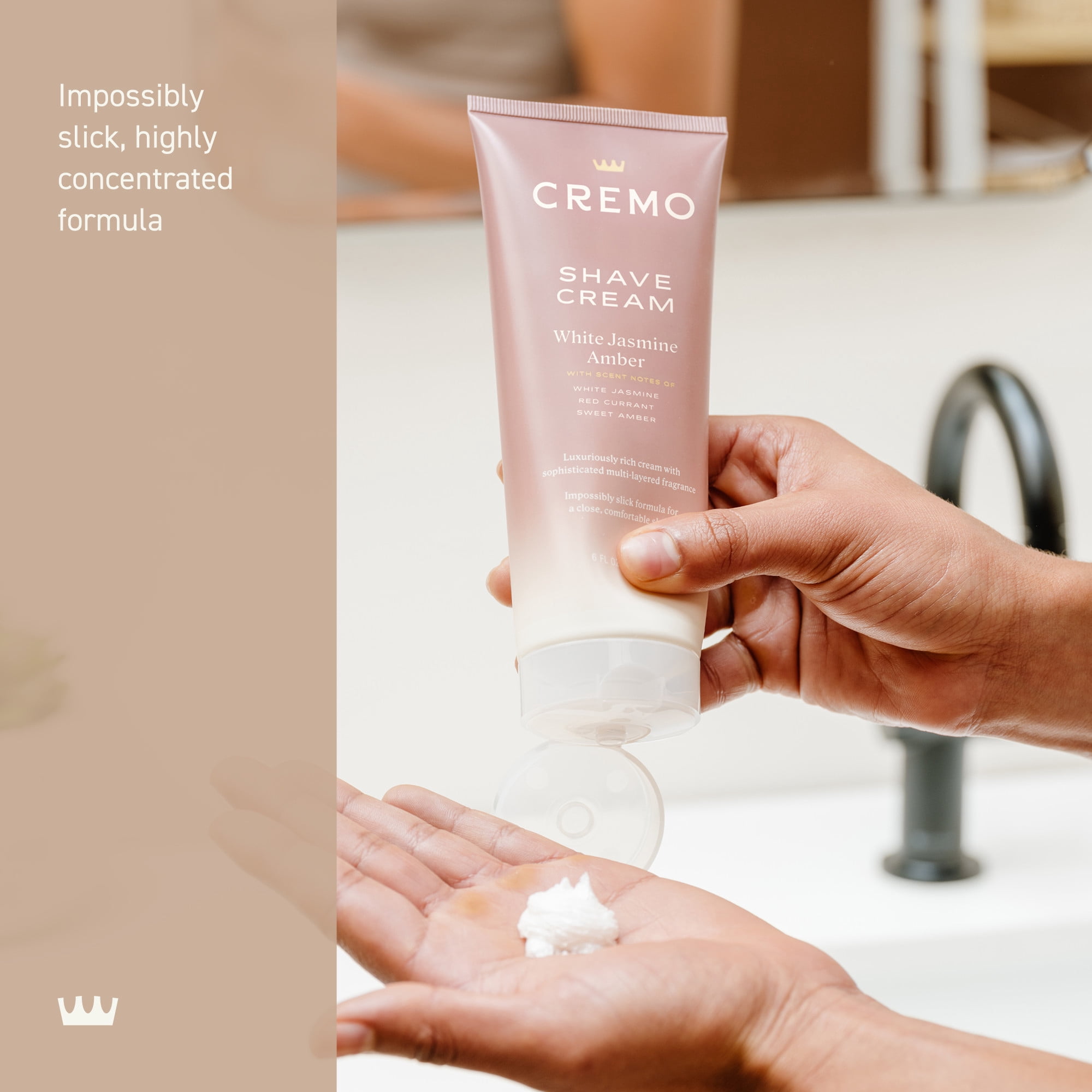 Cremo Women's Shave Cream, White Jasmine Amber Scent, 6 Fl Oz