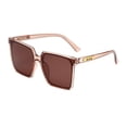 thumbnail image 2 of Only Moment Sunglasses-Women Polyester Trendy Designer Mirrored UV400 Protection Sun Glasses Coffee One Size, 2 of 3