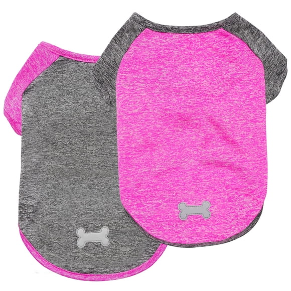 Camisas para perros KYEESE de secado rápido, suaves, elásticas y reflectantes, paquete de 2