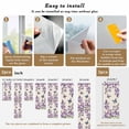 thumbnail image 6 of Purple Flowers Window Privacy Film, Butterfly Spring Floral Rustic Farmhouse Static Cling UV Sun Blocking Heat Control Window Tint Day and Night, Non-Adhesive One Way Privacy Cover 35.4''x78.7'', 6 of 7