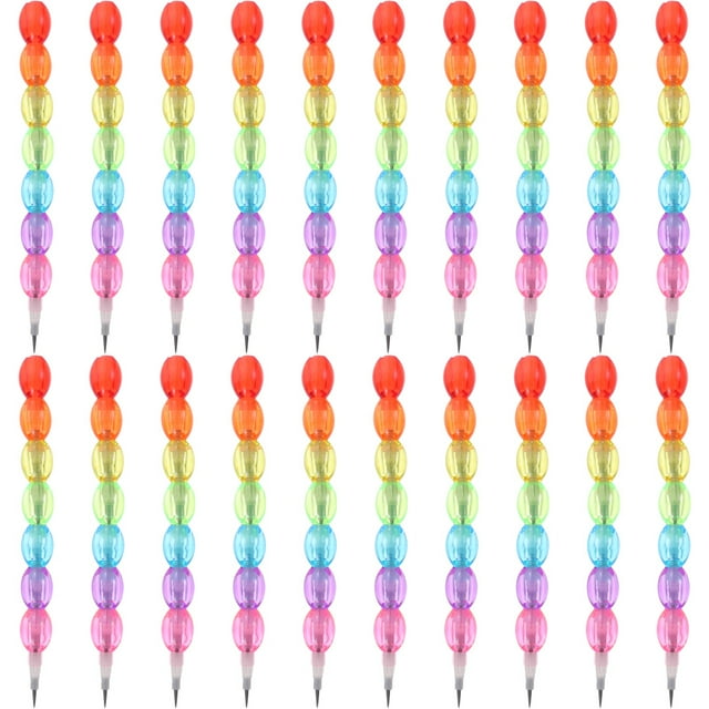 20Pcs Students Stackable Pencils Colored Pencils No Sharpening Pencils Novelty Stacking Pencils