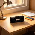 thumbnail image 7 of School_Supplies Under $1 dollars!Special Pencil Case Pouch, 1Pcs Pencil Pouch Pen case Large capacity pencil case with bowknot patterns Stationery bagpencil case office stationery storage bag, Black, 7 of 7