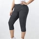 thumbnail image 1 of TaTaai Women's Plus Size Ribbed Yoga Capris High Waisted Elastic Waist Solid 7/8 Length Stretchy Leggings Athletic Casual Lounge Non-See-Through Gift, 1 of 8