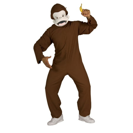 Curious George Adult Halloween Costume, Size: Men's - One