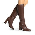 thumbnail image 5 of BURUDANI Women Gogo Knee-High Square-Toe Chunky-Heel Boots with Side Zip, 5 of 7