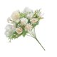 thumbnail image 3 of Decoración floral para el hogar Ramo de flores de rosas artificiales Boda Nupcial Tela de seda Ramo de flores falsas, Blanco champán sidaley HA6621-03B, 3 of 6