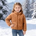 thumbnail image 6 of Mifsaly Boys Girls Fuzzy Fleece Jacket Full Zip Stand Collar Warm Winter Coat Kids Fall Winter Thermal Sherpa Outerwear with Pockets for School Outdoor, 6 of 9