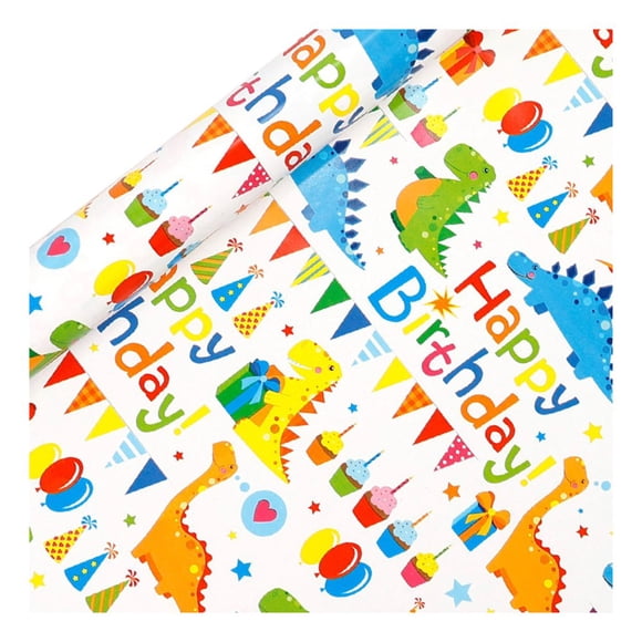 MesaSe 6/5/4/3/2/1pcs Birthday Wrapping Paper Birthday Gift Wrapping Paper Wrapping Paper Roll For Boys Girls Kids Men Women Colorful Happy Birthday Gift Wrap Gift Wrap Paper For Birthday