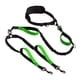 thumbnail image 1 of Correa doble reflectante con bungees, correa retráctil para perros con manos libres. Verde, 1 of 9