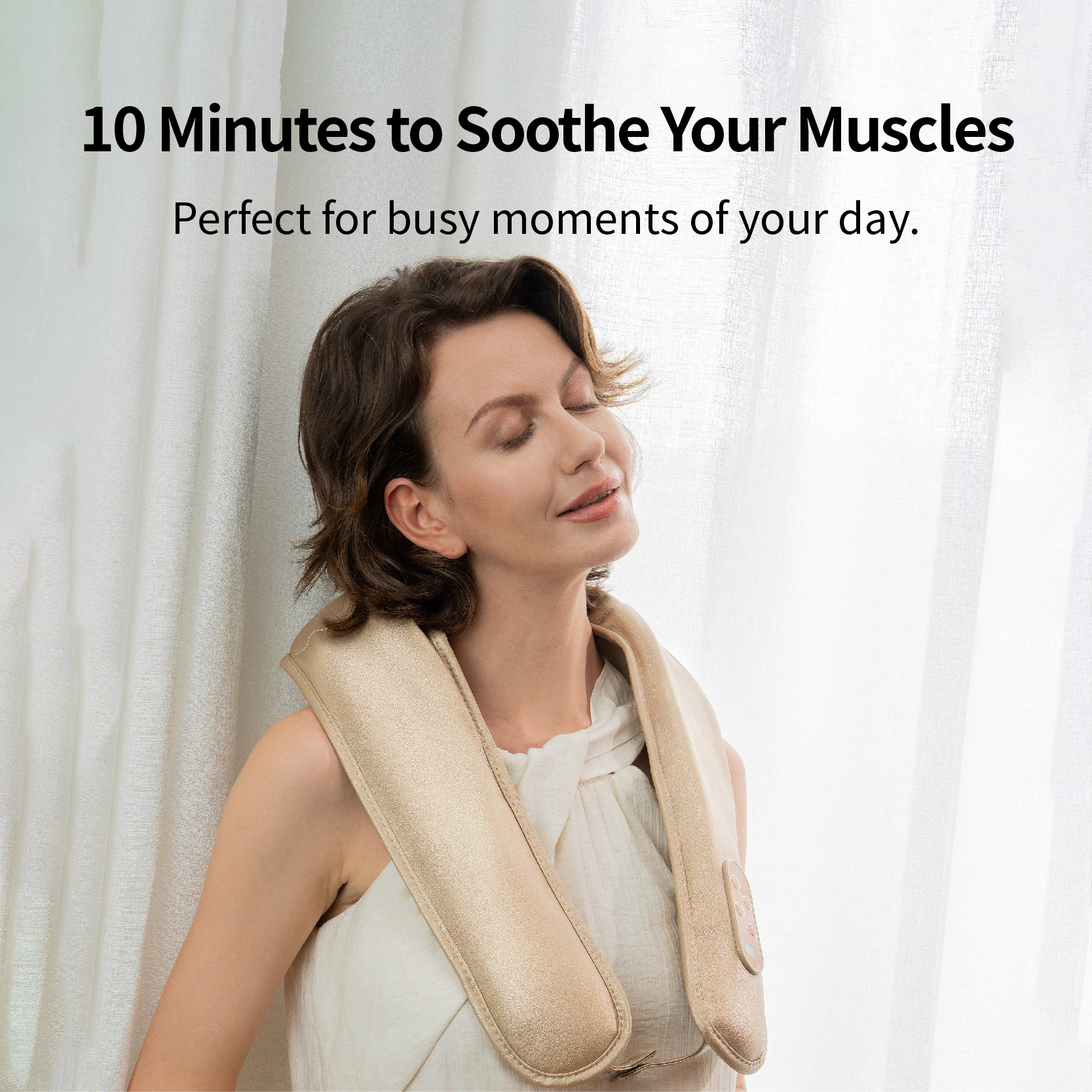Breo N1 pro Neck Shoulder Massager Deep Muscle 59 Modes 5 Massage Levels for Relax, Gift