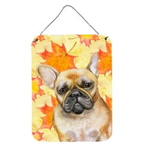 Carolines Treasures BB9949DS1216 French Bulldog Fall Wall or Door Hanging Prints Yellow 12WX16H multicolor