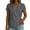 Gray, variant on Women's Wrap V Neck Blouse Casual Short Sleeve Side Tie Tunic Top Summer Shirts