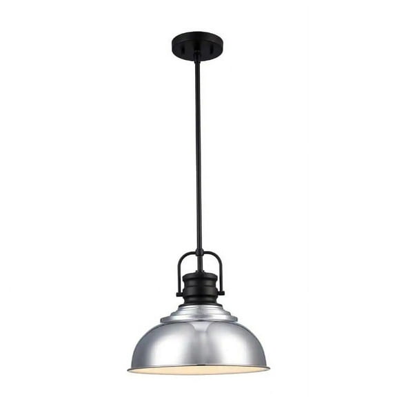 Home Decorators Shelston 13" Chrome Farmhouse Hanging Kitchen Pendant Light