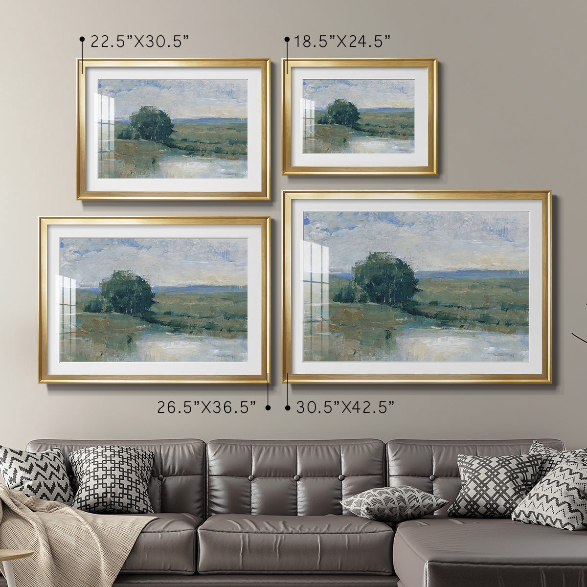 Riverbank Impression I Premium Framed Print - Ready to Hang