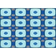 thumbnail image 1 of Ahgly Company Machine Washable Indoor Rectangle Transitional Blue Lagoon Blue Area Rugs, 6' x 9', 1 of 7
