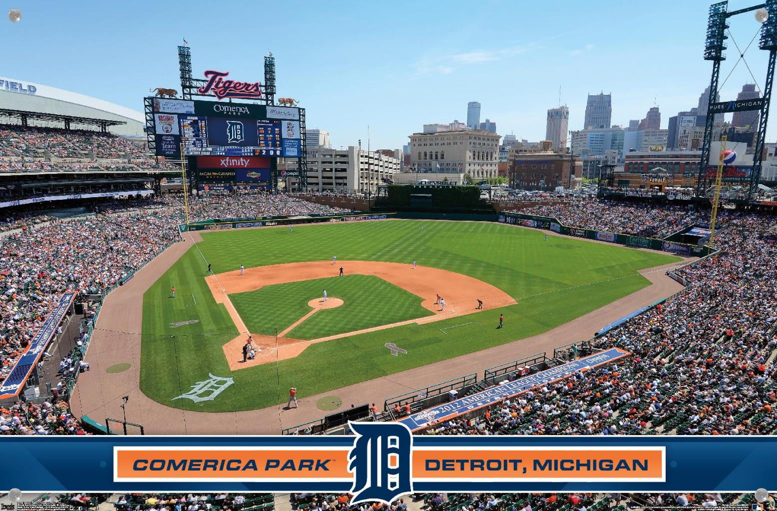 MLB Detroit Tigers - Comerica Park 22 Wall Poster, 14.725 x 22.375 
