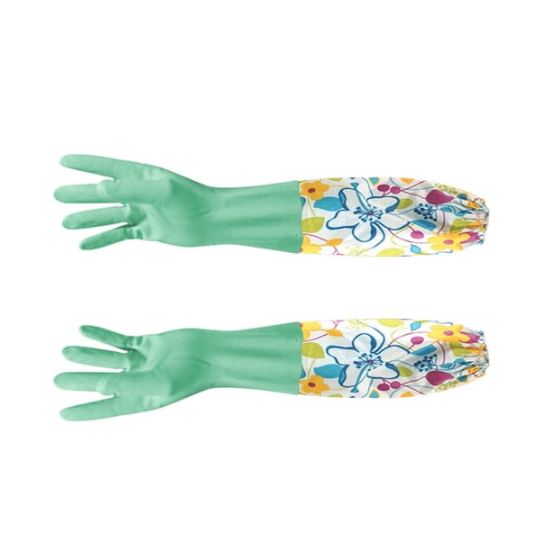 Wosthever Guantes de Guantes impermeables de látex Herramienta de limpieza para fregar Platos para el hogar Ropa Suministros de limpieza para el hogar