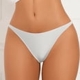 thumbnail image 2 of GEWSEY Sport Thong Panties Women Low Rise Sexy No Show Bonded Breathable Underwear (Beige, S), 2 of 4