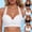 Bikini top White, variant on Hlater Bikini Tops for Women Twist Front V Neck Triangle Top Back Self Tie Spaghetti Straps Bathing Suit Tops Only Black XXL