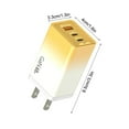 thumbnail image 6 of 30W GaN Fast Charger, QC3.0 Multi Port USB-C with LED, Gradient Design, US Plug for Phones & Tablets, 6 of 6