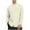 Beige, variant on Men's Cotton-Linen Button-Down Shirt Stand Collar Breathable Long Sleeve Shirt with Side Slits, Casual Office Wear,XL,Beige