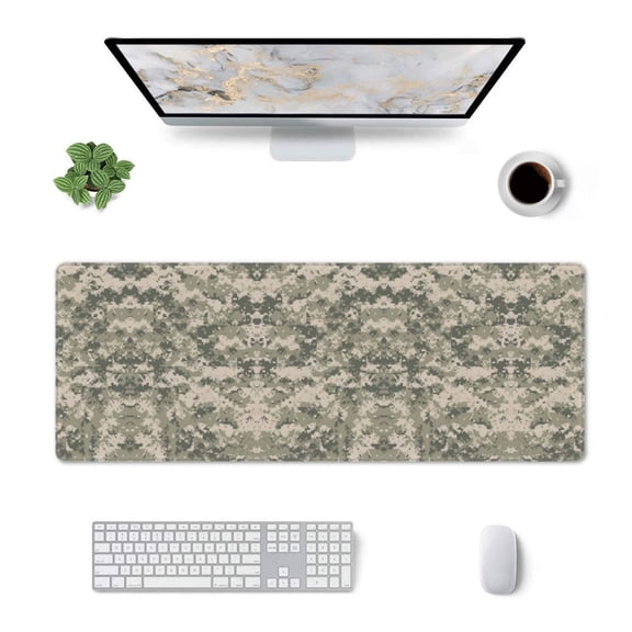 Army Digital Camouflage Large Non-Slip Rubber Base Mousepad Keyboard Mouse Mat Desk Pad With Stitched Edges 31.5x11.8inch
