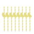 thumbnail image 1 of KAKOWELY 10 pajitas de papel para fiesta hawaiana, decorativas, para mesa de fiesta luau, barbacoa, temática hawaiana (limón), 1 of 4
