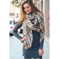 thumbnail image 4 of Women Blanket Scarf Frayed Edge Fashion Winter Fall Lightweight Flannel Scarves, 4 of 6