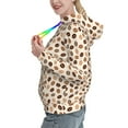 thumbnail image 2 of Sikiie Cute Coffee Bean Print Women's Casual Hoodies Long Sleeve Lightweight Pullover Tops Loose Sweatshirt-XX-Large, 2 of 7