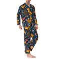 thumbnail image 2 of KLL Colorful Fox Sleepwear Mens Flannel Pajamas,Long Cotton Pj Set, 2 of 7
