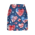 thumbnail image 4 of QATAINLAV 4th of July Golf Skorts for Women, Womens Summer Stretchy Tummy Control Yoga Shorts Usa Flag Prints Tennis Skirts Blue XXL, 4 of 6