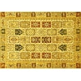 thumbnail image 1 of Ahgly Company Indoor Rectangle Abstract Yellow Modern Area Rugs, 2' x 5', 1 of 4