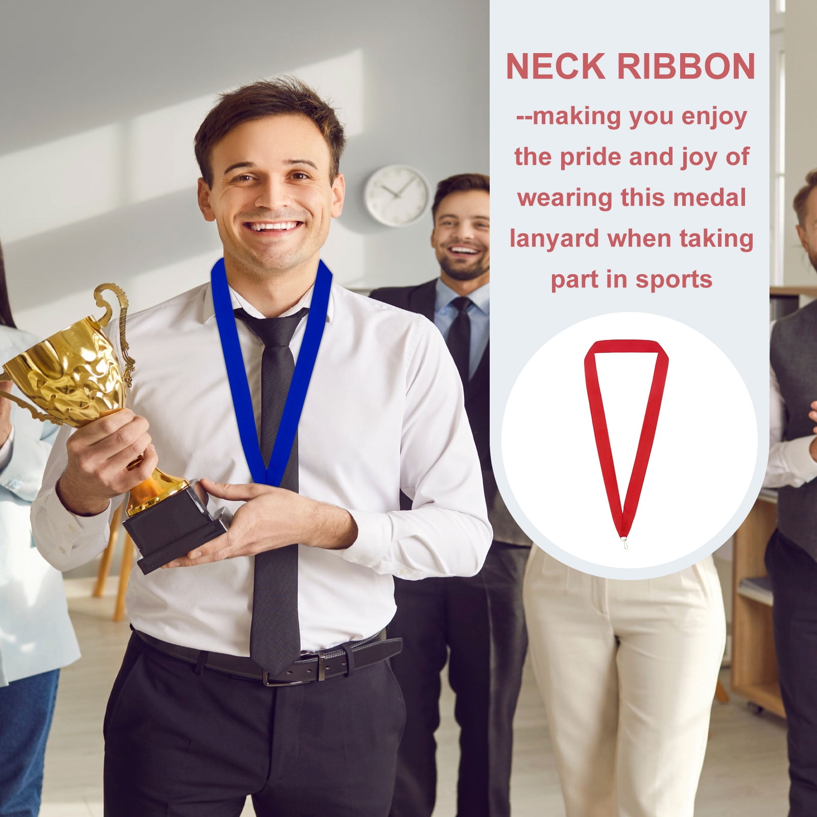 Uxcell 50Pcs Award Neck Ribbons with Snap Clip Medal Lanyards Purple