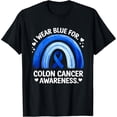 thumbnail image 2 of 100% Cotton Unisex Colon Cancer Awareness in March Blue Ribbon T-Shirt, 2 of 5