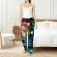 thumbnail image 6 of Lsque Colorful Flowers Print Women's Pajama Pants, Lounge Pant - Comfortable Home Wear,Elastic Waistband, Stylish Design-XX-Large, 6 of 9