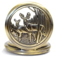 thumbnail image 3 of Collections Etc Deer Bronze-Tone Pocket Watch with Gift Box, 3 of 3